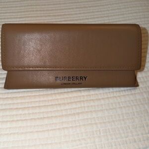Burberry London Brown Leather Eye Glass Soft Case